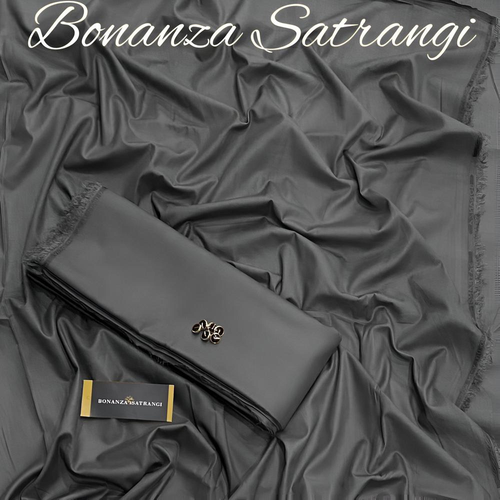 Bonanza Satrangi Wash & Wear Plain Suit 4 Meter – Grey