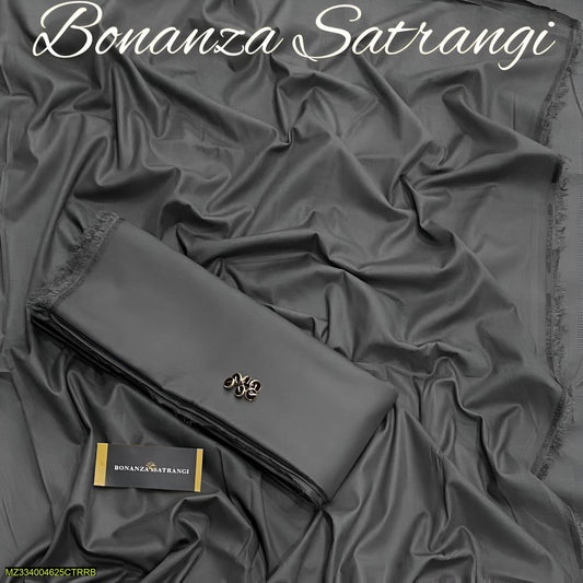 Bonanza Satrangi Wash & Wear Plain Suit 4 Meter – Grey